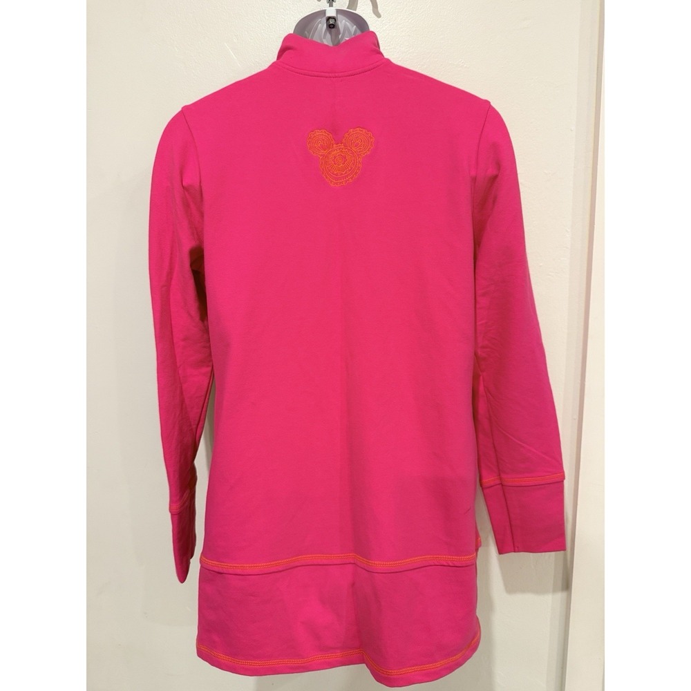 Y2K Disney Parks Women Jacket M Pink Paisley Embroidered Zip Boho Festival - Picture 8 of 11